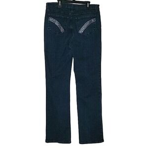 NYDJ Not Your Daughter Jeans Straight Leg Tummy Control‎ Vintage Embellished 14